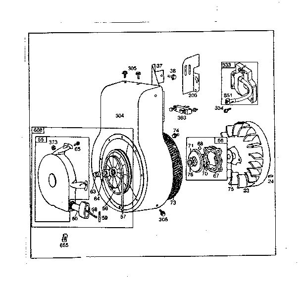 Flywheel Assembly Diagram and Parts List for 190400-190499 2925 - 2925 Briggs and Stratton Engine
